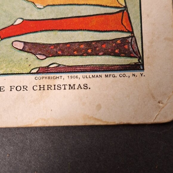Vintage Post Card Christmas 1906 Santa Claus Stockings With Toys - Picture 4 of 9